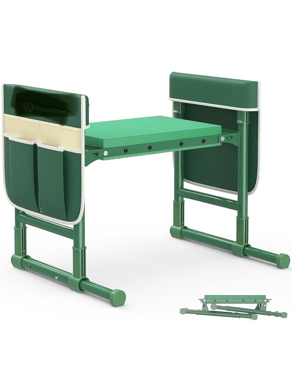 New Open Box Garden Kneeler and Seat with Anti-Tipping Extendable Legs, Foldable